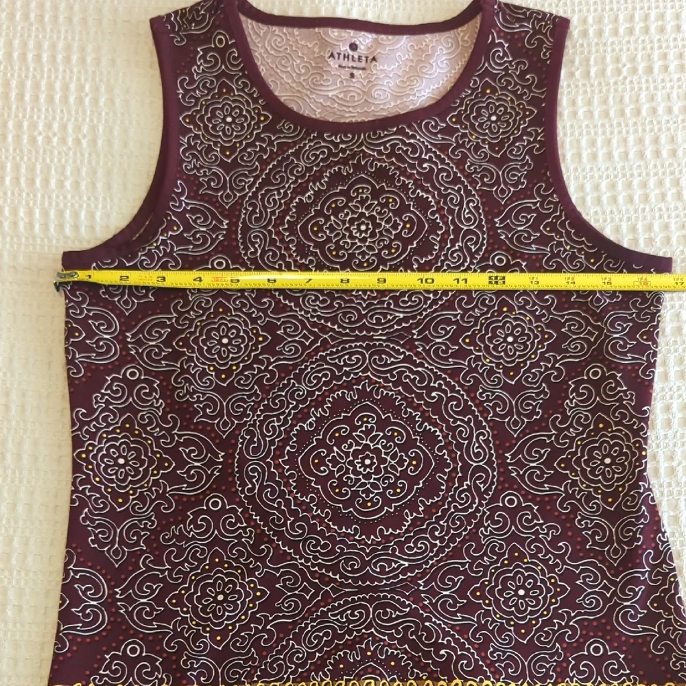 Athleta Purple Brown Graphic Sleeveless Tank Top - Picture 4 of 6